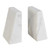 White Marble Bookends