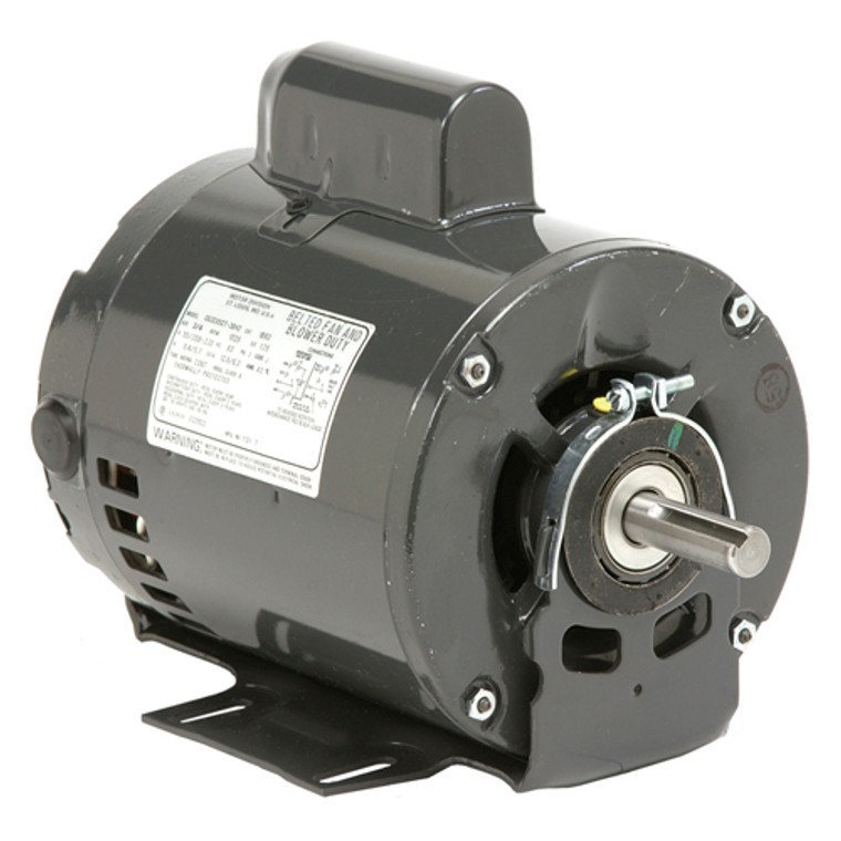 .75 HP 1725 RPM Capacitor Start Belted Fan & Blower Open Drip Proof, Resilient Base - Designed to meet manufacturer’s requirements for belted fans and blowers