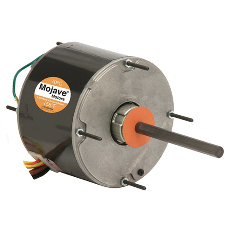 .167HP 1075RPM MOJAVE® Permanent Split Capacitor Motor
High Ambient Condenser Fan
5.6" Dia. Totally Enclosed Air Over
70 C Ambient Design
All Angle Stud Mount, Catalog #: 1859H
Model #: K055WGK0951012B