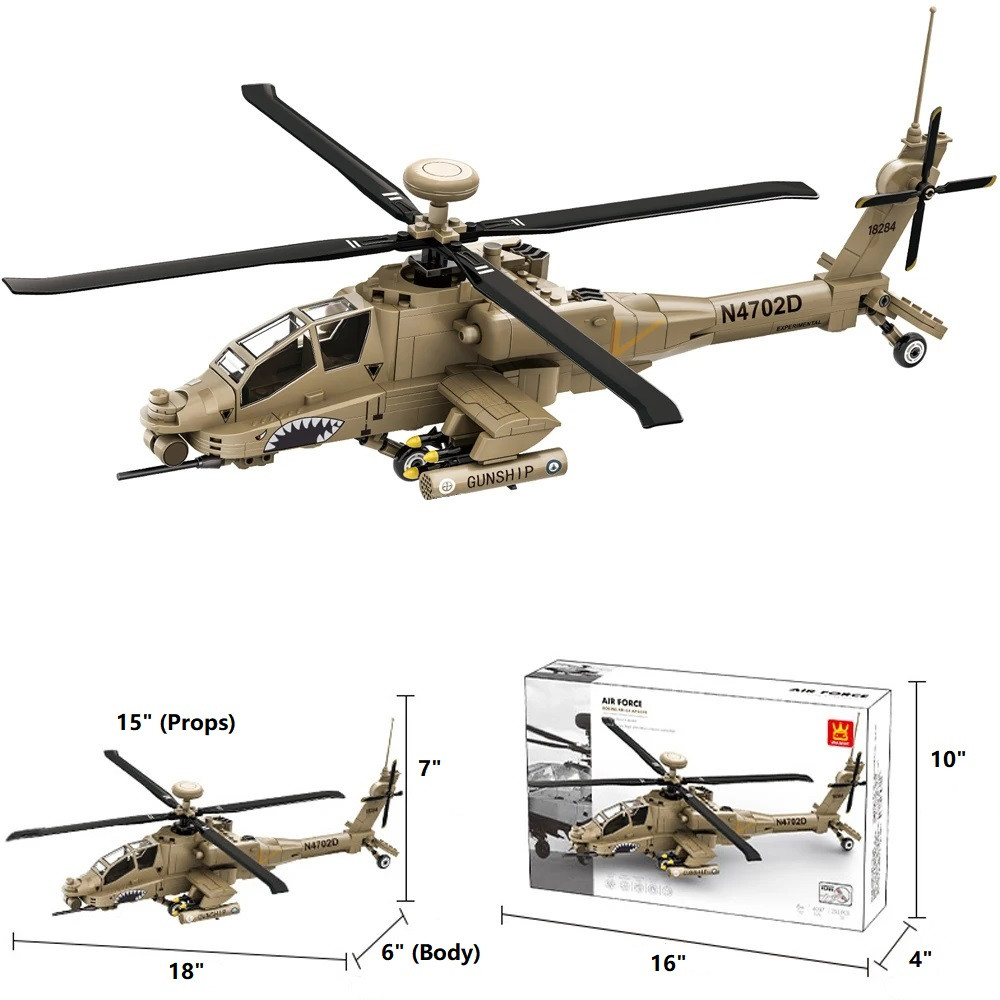 AH-64 Apache Attack Helicopter - WANGE 4007