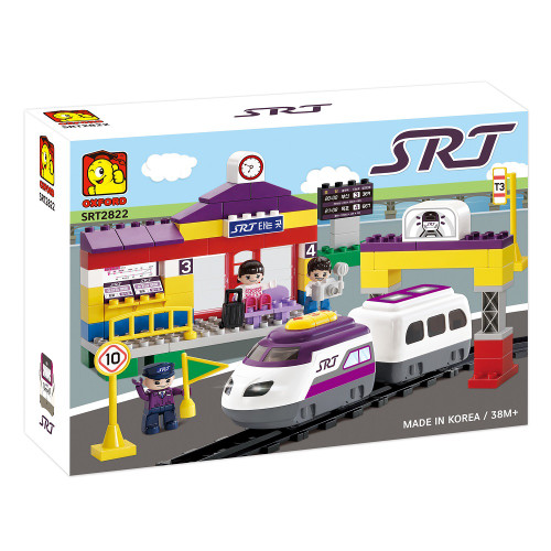 Oxford SRT2822 Big Blocks Series - Electric Train Set with tracks