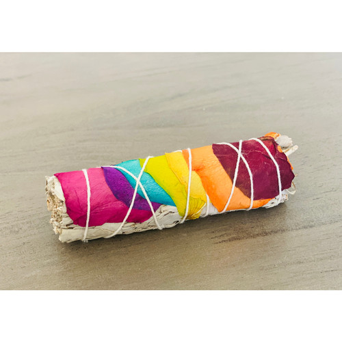 Rainbow Chakra Sage Smudge Stick