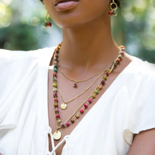 Aasha Strand Beaded Layered Necklace