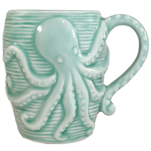 Seafoam Green Octopus Mug