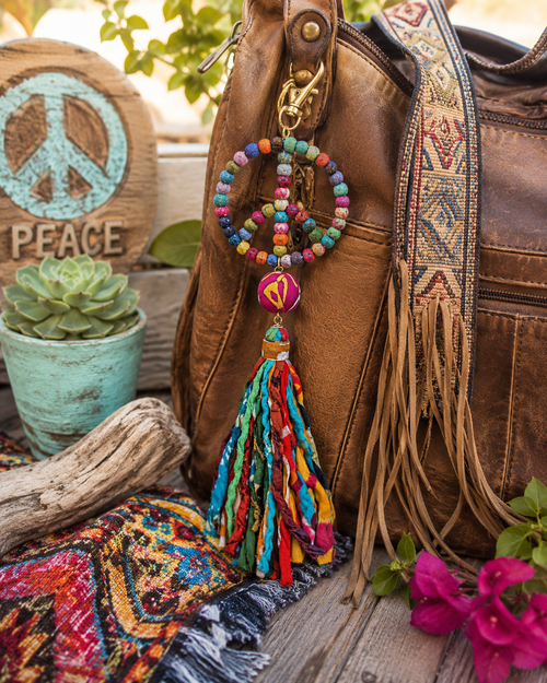 Colorful Recycled Sari Tassel