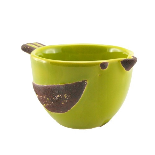 1/3 cup green and brown ceramic bird measuring cup
