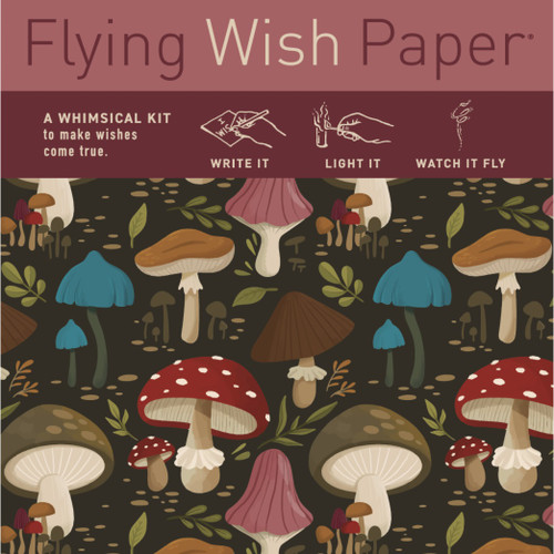 Mushrooms Flying Wish Paper