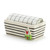 off white stoneware mini loaf pan with colorful house and towel set