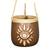 Jute Hanging Ceramic Plant Pot with Protection/Third Eye in tones of sand and brown