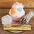 Cupcake Candle with Clear Quartz Crystal, White Sage Smudge Stick, Mantra Palo Santo