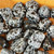 Snowflake Obsidian Tumbled Stones with Smudging Herbs,