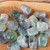 Green Fluorite Tumbled Stones with Smudging Herb