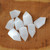 Selenite Points with Smudging Herbs