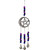 Pentacle &  Moon Hanging Bells with Plum, Purple & Blue Beads
