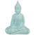 Ceramic Iridescent Blue Meditation Buddha Statue