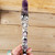 Magick Wand - Amethyst Point w/ Silver Compass, stimulating intuition, balance, spiritual growth. The Compass guides you to clarity