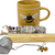 Rise and Shine Yellow Bumble Bee Mug Gift Set with white sage, clear quartz crystal, yellow taper candle and professional tea ball infuser