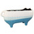 cat planter in blue and white Ombre