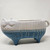 cat planter in blue and white Ombre