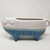 cat planter in blue and white Ombre