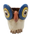 Colorful Ceramic Owl Planter -  Big-Eyed Silly Bird Pot
