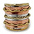 Mixed Metal Layered Ring | Adjustable Wide Band Ring | Copper Brass & Stainless Stee