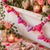 Colorful 5 ft recycled saree fabric heart garland with hand stitched hearts and sari beads for Valentine and boho room decor