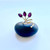 Brass Triple Garnet Blossom Stone Ring in a Silk Sari Jewelry Bag!