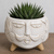 Front of Fun Male Face with Mustache Planter Pot, Succulent Pot