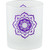 Purple Lotus Etched Glass Votive Candle Holder