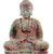 Volcanic Stone Buddha Incense Holder Statue. Meditating Buddha Statue in Chakra Colors