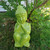 Large Green Ceramic Buddha Statue For Indoor or Outdoor. Meditating Buddha Figure