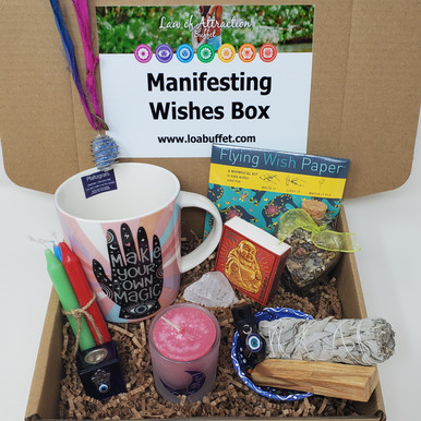 Law of Attraction Manifesting Wishes Gift Box filled with 14 spiritual  products! Intention Setting Magickal Ritual Kit