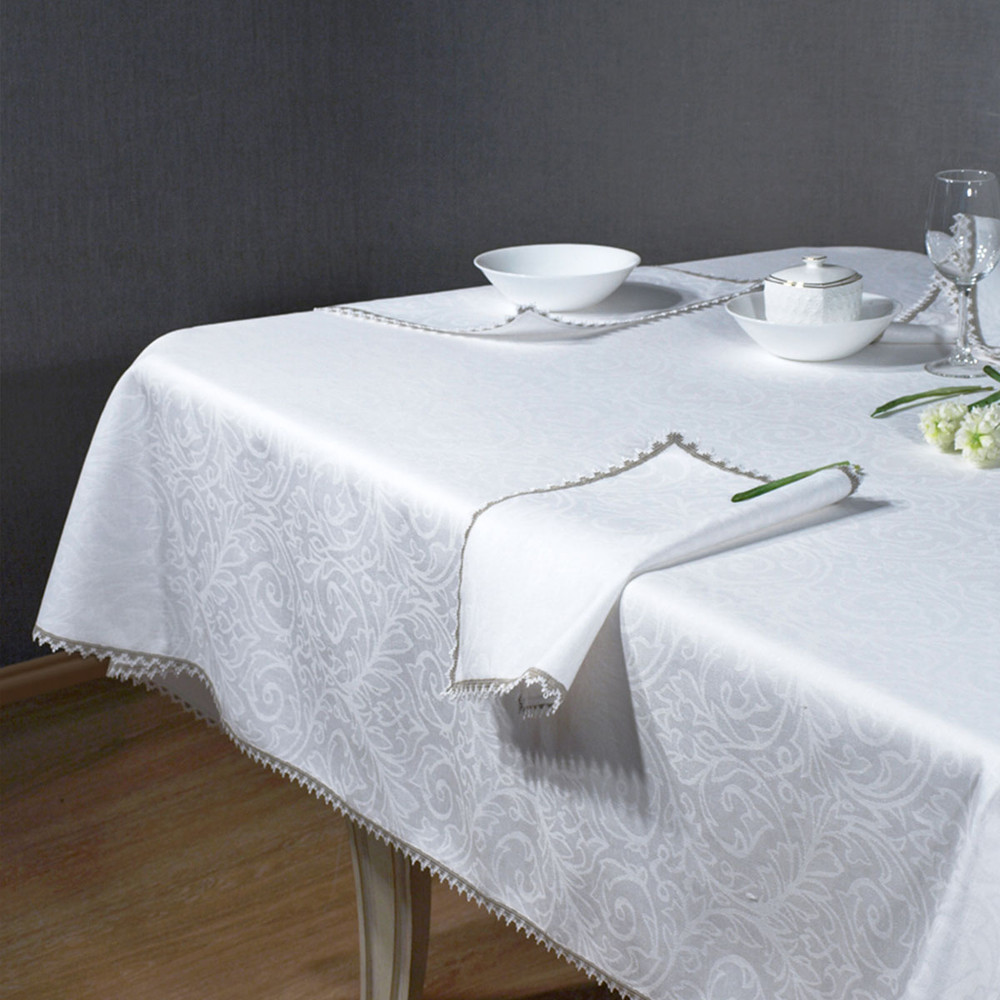 white linen tablecloth rectangle