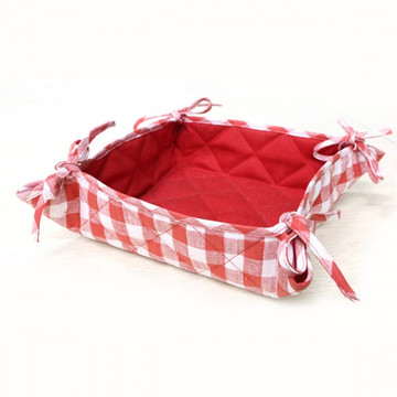 Red Flax Linen Basket