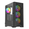 Vida Typhoon Black ARGB Gaming Case w/ Glass Window, ATX, Mesh Front, 4x ARGB Fans physical VIDA New TYPHOON-BLK MemoX