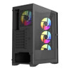 Vida Typhoon Black ARGB Gaming Case w/ Glass Window, ATX, Mesh Front, 4x ARGB Fans physical VIDA New TYPHOON-BLK MemoX
