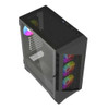 Vida Typhoon Black ARGB Gaming Case w/ Glass Window, ATX, Mesh Front, 4x ARGB Fans physical VIDA New TYPHOON-BLK MemoX