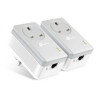 TP-LINK (TL-PA4010P KIT) AV600 10/100 Powerline Adapter Kit, 1-Port, AC Pass Through physical TP-LINK New TL-PA4010P KIT MemoX