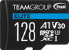Team 128GB Elite A1 MicroSDXC Card with SD Adapter, UHS-I Class 3, U3, A1 App Performance, 100MB/s physical TEAM New TEAUSDX128GIV30A103 MemoX
