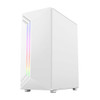 Vida Apollo White ARGB Gaming Case w/ Glass Window, ATX, Rear ARGB Fan, Front LED Strips physical VIDA New APOLLO-WHT MemoX