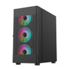 Vida Zephyr Black ARGB Gaming Case w/ Glass Window, Micro ATX, 3x ARGB Fans, Mesh Front physical VIDA New ZEPHYR-BLK MemoX