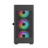 Vida Zephyr Black ARGB Gaming Case w/ Glass Window, Micro ATX, 3x ARGB Fans, Mesh Front physical VIDA New ZEPHYR-BLK MemoX