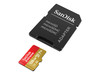 SanDisk 128GB Extreme microSDXC card, up to 190MB/s, Class 10, U3, V30 physical SanDisk New MemoX