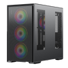 Vida Notus Black ARGB Gaming Case w/ Glass Side, Micro ATX, Mesh Front, 4x ARGB Fans, 6-Port PWM ARGB Hub, USB-C, Asus BTF Compatible physical VIDA New NOTUS-BLK MemoX