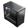 Vida Notus Black ARGB Gaming Case w/ Glass Side, Micro ATX, Mesh Front, 4x ARGB Fans, 6-Port PWM ARGB Hub, USB-C, Asus BTF Compatible physical VIDA New NOTUS-BLK MemoX