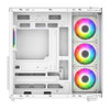 Vida Edge White ARGB Gaming Cube Case w/ Glass Side, Front & Corner, ATX, 4x ARGB PWM Fans, 6-Port Fan Hub & Remote Control, Asus BTF Compatible physical VIDA New EDGE-WHT MemoX