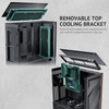 Antec Flux PRO Full Tower PC Case with Tempered Glass, Black/Wood, 6 Pre-Installed Fans, USB Type-C, E-ATX/ATX/mATX/mITX Compatibility