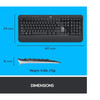Logitech MK540 Advanced Wireless Keyboard and Mouse Combo  UK Layout Unifying Receiver