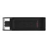 Kingston DT70/128GB DataTraveler 128GB USB Flash Drive, USB 3.2, USB-C, Gen1, 80MB/s, Cap Design, Black, Retail. physical Kingston New DT70/128GB MemoX
